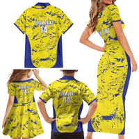 Defence Force Trinidad and Tobago Football Custom Family Matching Short Sleeve Bodycon Dress and Hawaiian Shirt Go Teteron Boy Grunge Vibe - Wonder Print Shop