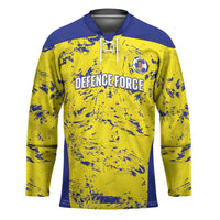 Defence Force Trinidad and Tobago Football Custom Hockey Jersey Go Teteron Boy Grunge Vibe - Wonder Print Shop