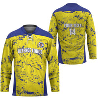 Defence Force Trinidad and Tobago Football Custom Hockey Jersey Go Teteron Boy Grunge Vibe - Wonder Print Shop