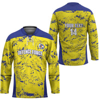 Defence Force Trinidad and Tobago Football Custom Hockey Jersey Go Teteron Boy Grunge Vibe - Wonder Print Shop