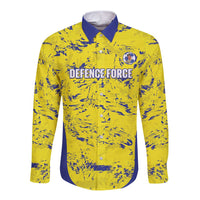 Defence Force Trinidad and Tobago Football Custom Long Sleeve Button Shirt Go Teteron Boy Grunge Vibe - Wonder Print Shop