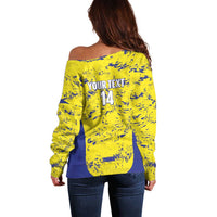 Defence Force Trinidad and Tobago Football Custom Off Shoulder Sweater Go Teteron Boy Grunge Vibe - Wonder Print Shop