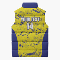 Defence Force Trinidad and Tobago Football Custom Sleeveless Puffer Jacket Go Teteron Boy Grunge Vibe - Wonder Print Shop