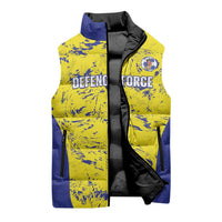 Defence Force Trinidad and Tobago Football Custom Sleeveless Puffer Jacket Go Teteron Boy Grunge Vibe - Wonder Print Shop