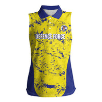 Defence Force Trinidad and Tobago Football Custom Women Sleeveless Polo Shirt Go Teteron Boy Grunge Vibe - Wonder Print Shop