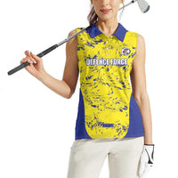 Defence Force Trinidad and Tobago Football Custom Women Sleeveless Polo Shirt Go Teteron Boy Grunge Vibe - Wonder Print Shop