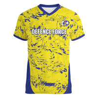 Defence Force Trinidad and Tobago Football Custom Women V-Neck T-Shirt Go Teteron Boy Grunge Vibe - Wonder Print Shop