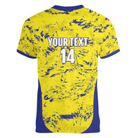 Defence Force Trinidad and Tobago Football Custom Women V-Neck T-Shirt Go Teteron Boy Grunge Vibe - Wonder Print Shop