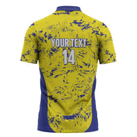 Defence Force Trinidad and Tobago Football Custom Zipper Polo Shirt Go Teteron Boy Grunge Vibe - Wonder Print Shop