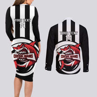 Central Trinidad and Tobago Football Custom Couples Matching Long Sleeve Bodycon Dress and Long Sleeve Button Shirt Come On Sharks Est 2012 - Wonder Print Shop