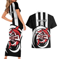 Central Trinidad and Tobago Football Custom Couples Matching Short Sleeve Bodycon Dress and Hawaiian Shirt Come On Sharks Est 2012 - Wonder Print Shop
