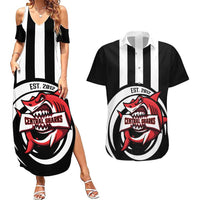 Central Trinidad and Tobago Football Custom Couples Matching Summer Maxi Dress and Hawaiian Shirt Come On Sharks Est 2012 - Wonder Print Shop