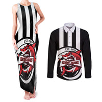 Central Trinidad and Tobago Football Custom Couples Matching Tank Maxi Dress and Long Sleeve Button Shirt Come On Sharks Est 2012 - Wonder Print Shop