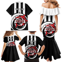 Central Trinidad and Tobago Football Custom Family Matching Mermaid Dress and Hawaiian Shirt Come On Sharks Est 2012 - Wonder Print Shop