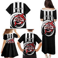 Central Trinidad and Tobago Football Custom Family Matching Puletasi and Hawaiian Shirt Come On Sharks Est 2012 - Wonder Print Shop