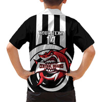 Central Trinidad and Tobago Football Custom Family Matching Short Sleeve Bodycon Dress and Hawaiian Shirt Come On Sharks Est 2012 - Wonder Print Shop