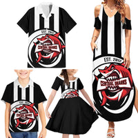 Central Trinidad and Tobago Football Custom Family Matching Summer Maxi Dress and Hawaiian Shirt Come On Sharks Est 2012 - Wonder Print Shop