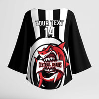 Central Trinidad and Tobago Football Custom Kimono Sleeve Blouse Come On Sharks Est 2012 - Wonder Print Shop