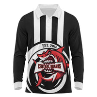 Central Trinidad and Tobago Football Custom Long Sleeve Polo Shirt Come On Sharks Est 2012 - Wonder Print Shop