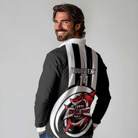 Central Trinidad and Tobago Football Custom Long Sleeve Polo Shirt Come On Sharks Est 2012 - Wonder Print Shop