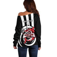 Central Trinidad and Tobago Football Custom Off Shoulder Sweater Come On Sharks Est 2012 - Wonder Print Shop