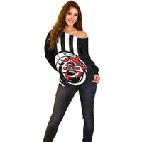 Central Trinidad and Tobago Football Custom Off Shoulder Sweater Come On Sharks Est 2012 - Wonder Print Shop