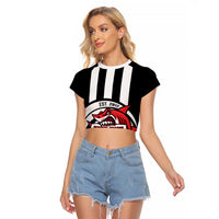 Central Trinidad and Tobago Football Custom Raglan Cropped T Shirt Come On Sharks Est 2012 - Wonder Print Shop