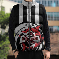 Central Trinidad and Tobago Football Custom Sleeveless Puffer Jacket Come On Sharks Est 2012 - Wonder Print Shop