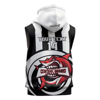 Central Trinidad and Tobago Football Custom Sleeveless Zip Hoodie Come On Sharks Est 2012 - Wonder Print Shop