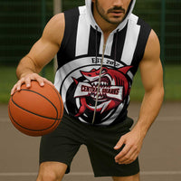 Central Trinidad and Tobago Football Custom Sleeveless Zip Hoodie Come On Sharks Est 2012 - Wonder Print Shop