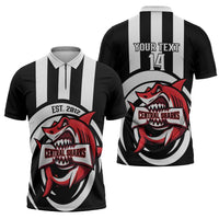 Central Trinidad and Tobago Football Custom Zipper Polo Shirt Come On Sharks Est 2012 - Wonder Print Shop