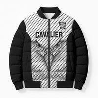Cavalier Jamaica Football Custom Bomber Puffer Jacket Come On Eagles - Wonder Print Shop