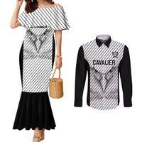 Cavalier Jamaica Football Custom Couples Matching Mermaid Dress and Long Sleeve Button Shirt Come On Eagles - Wonder Print Shop