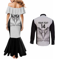 Cavalier Jamaica Football Custom Couples Matching Mermaid Dress and Long Sleeve Button Shirt Come On Eagles - Wonder Print Shop