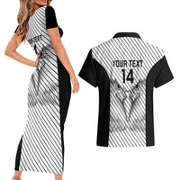 Cavalier Jamaica Football Custom Couples Matching Short Sleeve Bodycon Dress and Hawaiian Shirt Come On Eagles - Wonder Print Shop