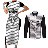 Cavalier Jamaica Football Custom Couples Matching Short Sleeve Bodycon Dress and Long Sleeve Button Shirt Come On Eagles - Wonder Print Shop