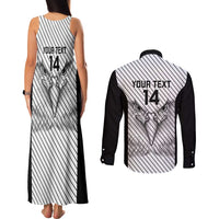 Cavalier Jamaica Football Custom Couples Matching Tank Maxi Dress and Long Sleeve Button Shirt Come On Eagles - Wonder Print Shop