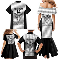 Cavalier Jamaica Football Custom Family Matching Mermaid Dress and Hawaiian Shirt Come On Eagles - Wonder Print Shop