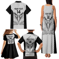Cavalier Jamaica Football Custom Family Matching Tank Maxi Dress and Hawaiian Shirt Come On Eagles - Wonder Print Shop