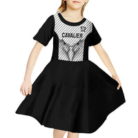 Cavalier Jamaica Football Custom Kid Short Sleeve Dress Come On Eagles - Wonder Print Shop