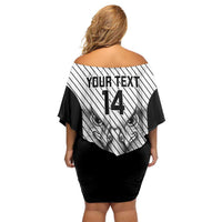 Cavalier Jamaica Football Custom Off Shoulder Short Dress Come On Eagles - Wonder Print Shop