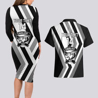 Cavalier Jamaica Football Custom Couples Matching Long Sleeve Bodycon Dress and Hawaiian Shirt Est 1962 Go Champions - Wonder Print Shop