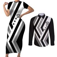 Cavalier Jamaica Football Custom Couples Matching Short Sleeve Bodycon Dress and Long Sleeve Button Shirt Est 1962 Go Champions - Wonder Print Shop