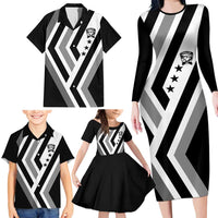 Cavalier Jamaica Football Custom Family Matching Long Sleeve Bodycon Dress and Hawaiian Shirt Est 1962 Go Champions - Wonder Print Shop