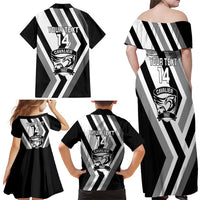 Cavalier Jamaica Football Custom Family Matching Off Shoulder Maxi Dress and Hawaiian Shirt Est 1962 Go Champions - Wonder Print Shop