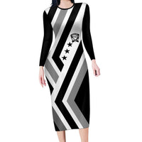 Cavalier Jamaica Football Custom Long Sleeve Bodycon Dress Est 1962 Go Champions - Wonder Print Shop