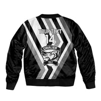 Cavalier Jamaica Football Custom Sleeve Zip Bomber Jacket Est 1962 Go Champions - Wonder Print Shop