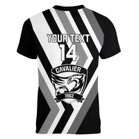 Cavalier Jamaica Football Custom Women V-Neck T-Shirt Est 1962 Go Champions - Wonder Print Shop