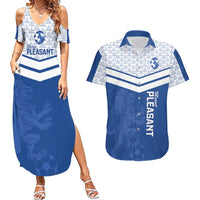 Mount Pleasant Jamaica Football Custom Couples Matching Summer Maxi Dress and Hawaiian Shirt Come On Stush - Wonder Print Shop