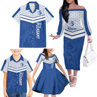 Mount Pleasant Jamaica Football Custom Family Matching Off The Shoulder Long Sleeve Dress and Hawaiian Shirt Come On Stush - Wonder Print Shop